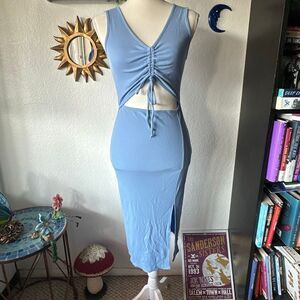 Final Touch Size small light blue fitted tank dress